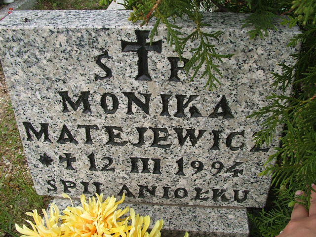 Monika Matejewicz 1994 Osiecznica - Grobonet - Wyszukiwarka osób pochowanych